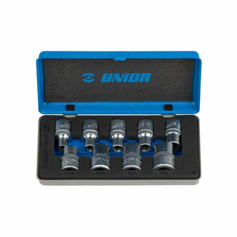Unior 607314 Συλ/γή Καρυδάκια TORX(TX)1/2" με Εσω. Προφίλ Μετ/κή Κασ/να 191MB1