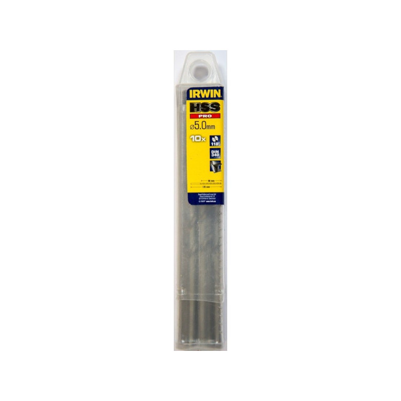 Irwin 10502488 Τρυπάνια Μετάλλου HSS 5x135mm 10ΤΜΧ