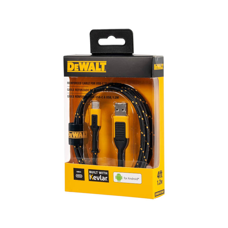 Alternative view of Dewalt 1311361DWG Ενισχυμένο Καλώδιο USB-A σε USB-C 1.2m