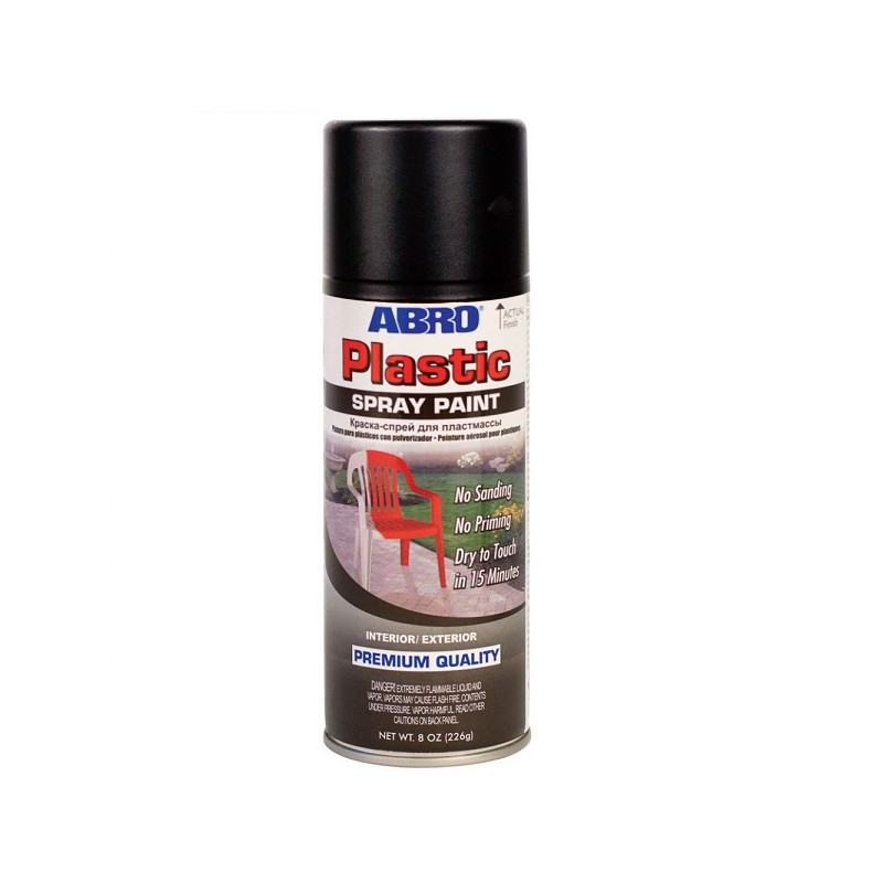 Abro SPP-011-BLK-CH-WH Χρώμα Πλαστικών σε Σπρέυ Μαύρο Γυαλιστερό 400ml