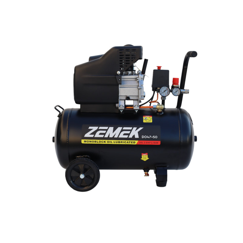 Zemek DO47-50 Αεροσυμπιεστής Μονομπλόκ Λαδιού 2HP 50Lt 8Bar