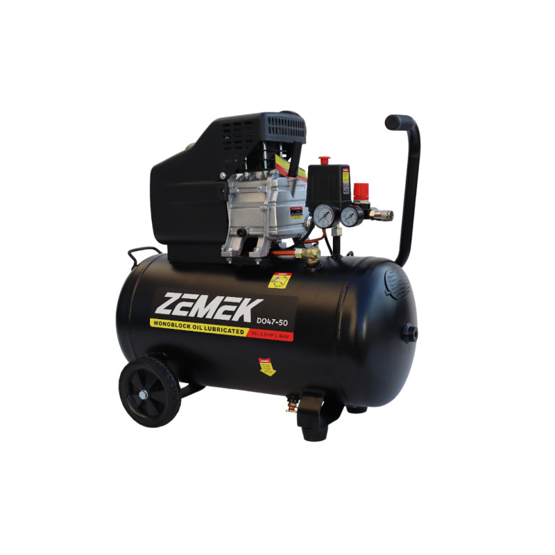 Alternative view of Zemek DO47-50 Αεροσυμπιεστής Μονομπλόκ Λαδιού 2HP 50Lt 8Bar