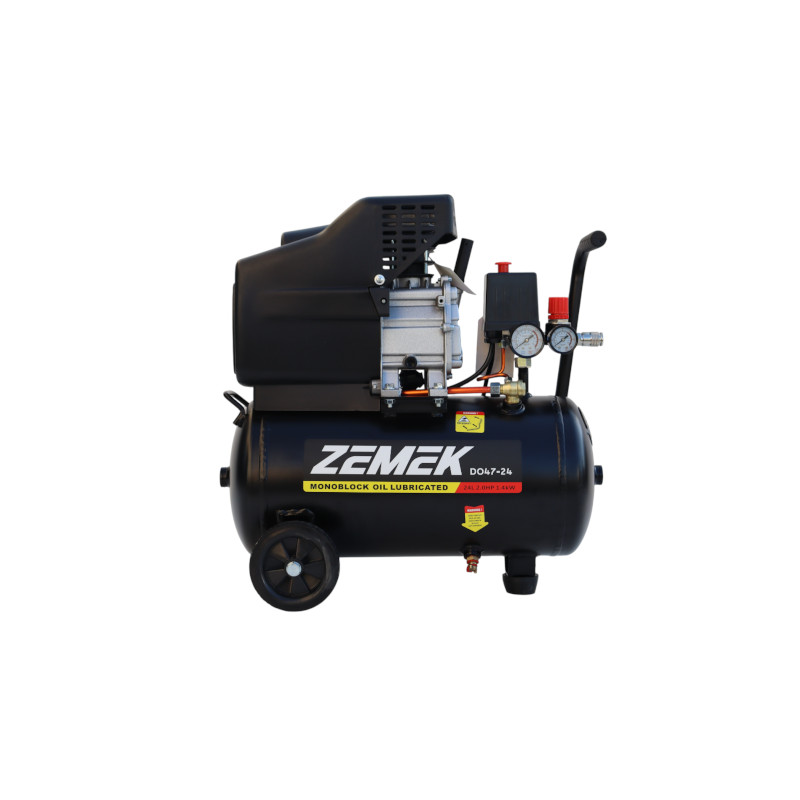 Zemek DO47-24 Αεροσυμπιεστής Μονομπλόκ Λαδιού 2HP 24Lt 8Bar