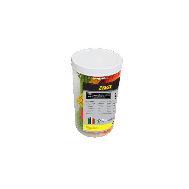 Zemek ZK-ZMX-A225 Σετ Πολύχρωμα Δεματικά Καλωδίων 225ΤΜΧ