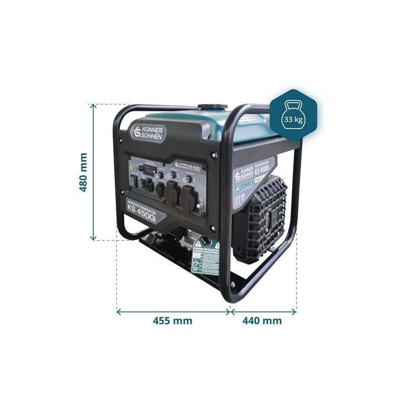 Alternative view of K&S KS 4500i Γεννήτρια Βενζίνης Inverter Μονοφαασική 4.5kW 6.1HP 230V