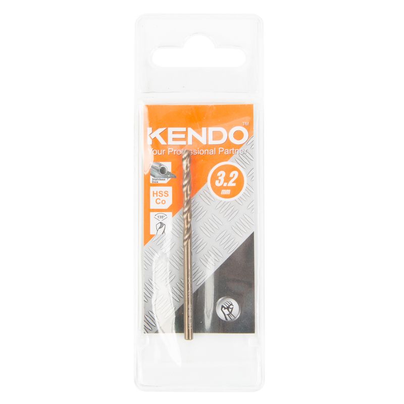 Kendo 10303204 Τρυπάνι Κοβαλτίου HSS-CO 3,2x65mm