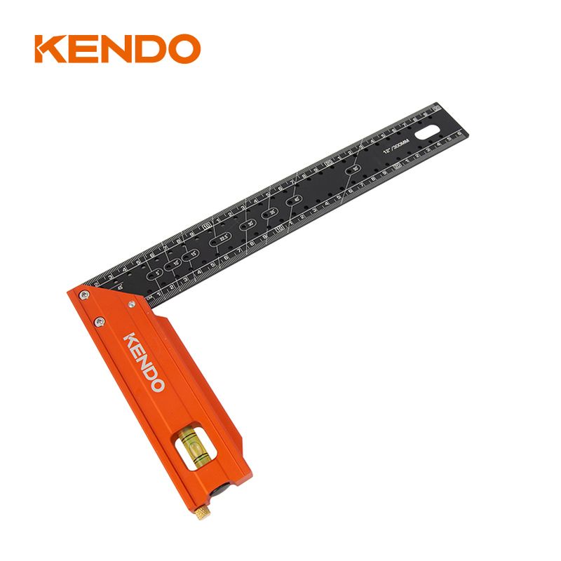 Kendo 35373 Γωνία Μαραγκών με Αλφάδι 12" / 300mm