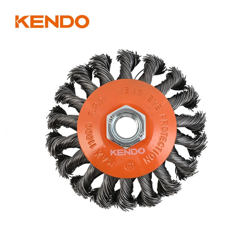 Alternative view of Kendo 76001429 Βούρτσα Λοξότομησης Μεταλλική O125mm M14x2mm