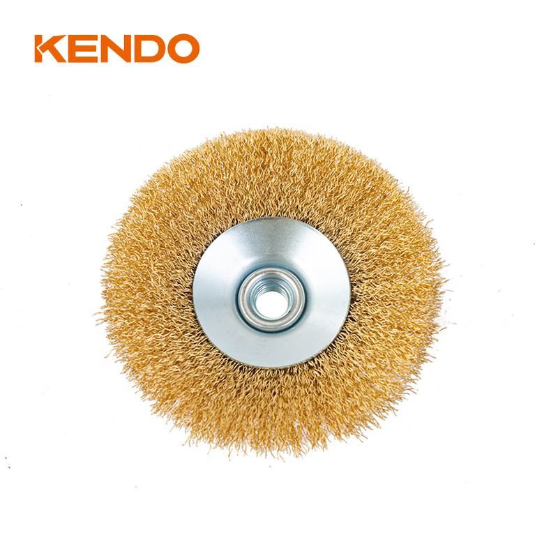 Alternative view of Kendo 46001729 Βούρτσα Τροχού Χάλκινη 125mm M14x2mm