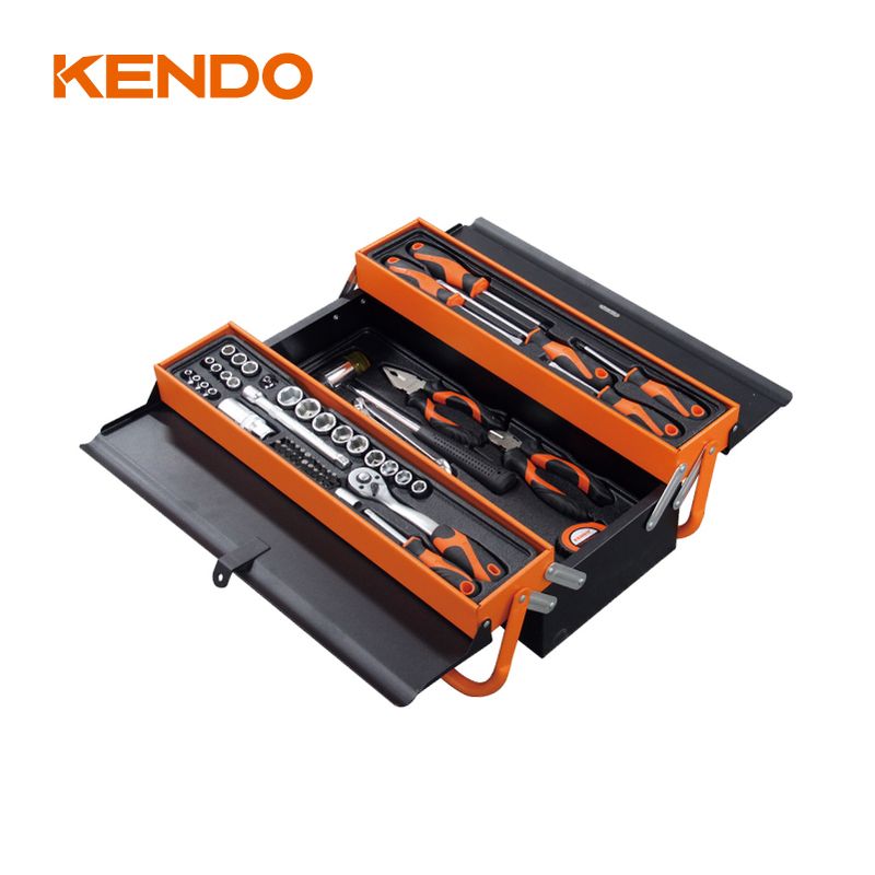 Kendo 90201 Σετ Εργαλειοθήκη Μεταλλική 3 Θέσεων με Εργαλεία 70TMX
