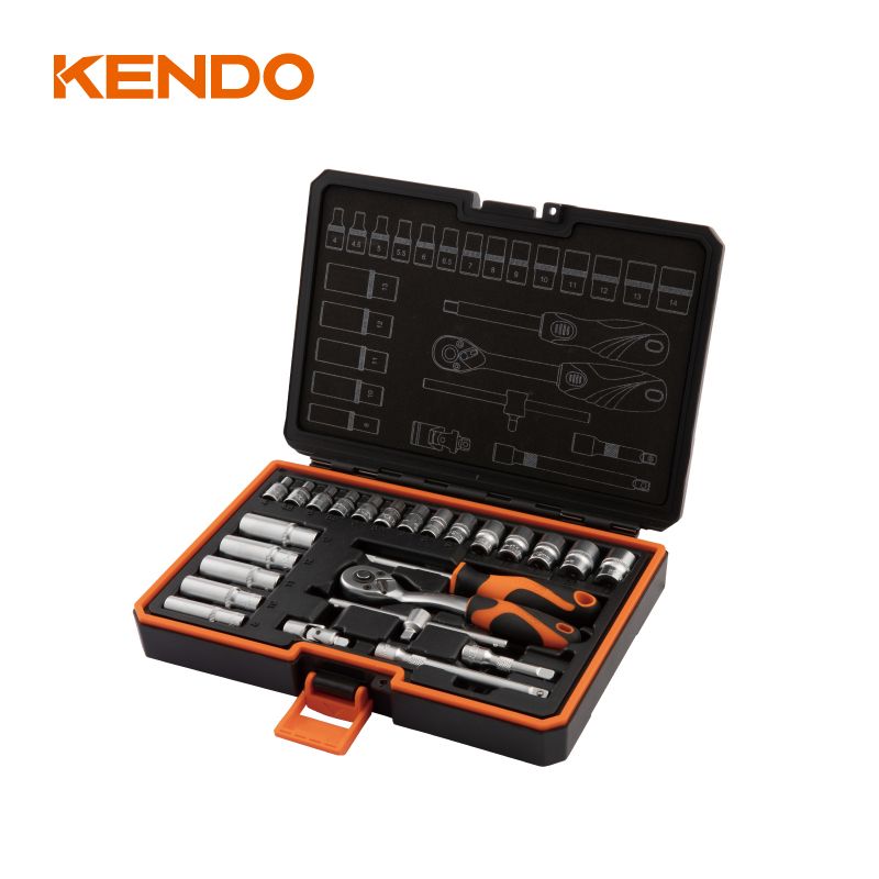 Kendo 90561 Σετ Καστάνια με Καρυδάκια 1/4' 25TMX