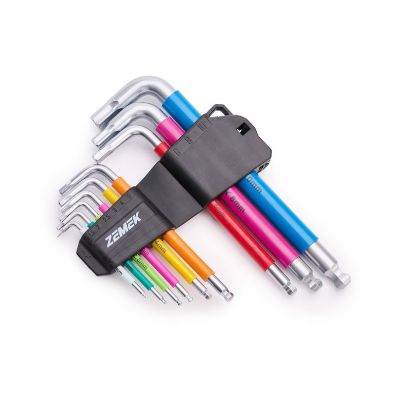 Alternative view of ZEMEK ZK-G20L Σετ Κλειδιών Allen Μπίλιας Μακριά 1.5-10mm 9ΤΜΧ