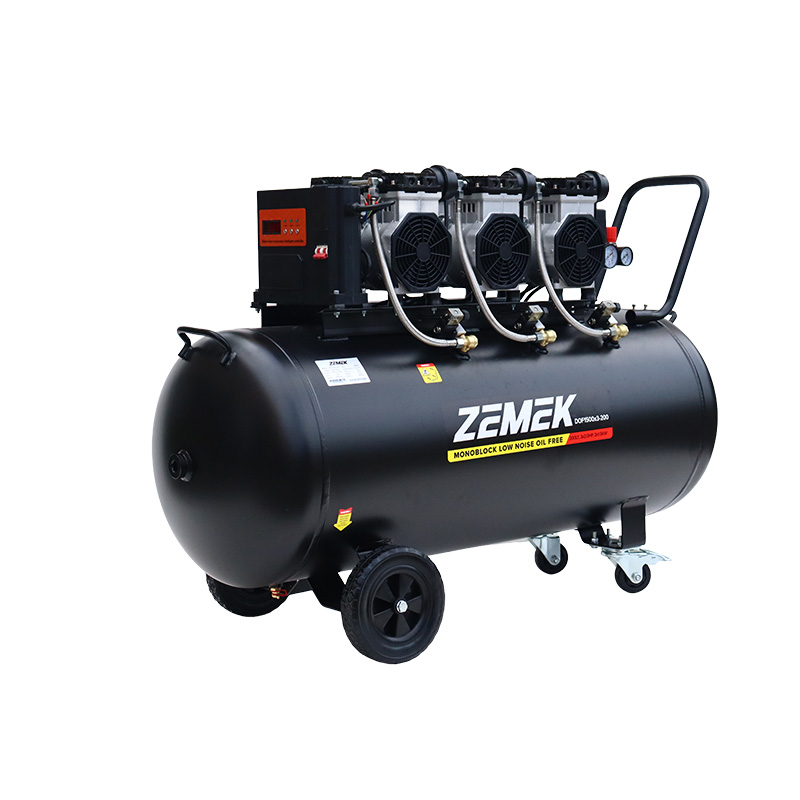 Alternative view of Zemek DOF1500x3-200 Αθόρυβος Αεροσυμπιεστής Χωρίς Λάδι 6HP 200lt 8bar με 3 Αντλίες