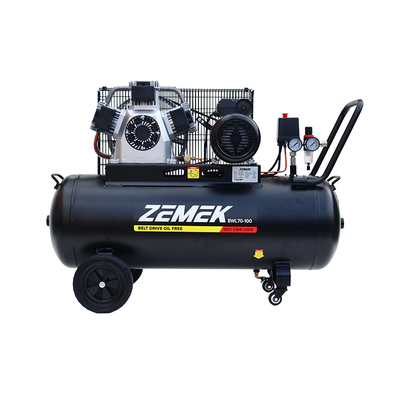 Zemek BWL70-100 Αεροσυμπιεστής Χωρίς Λάδι με Ιμάντα 3.5HP 100lt 8bar 230V