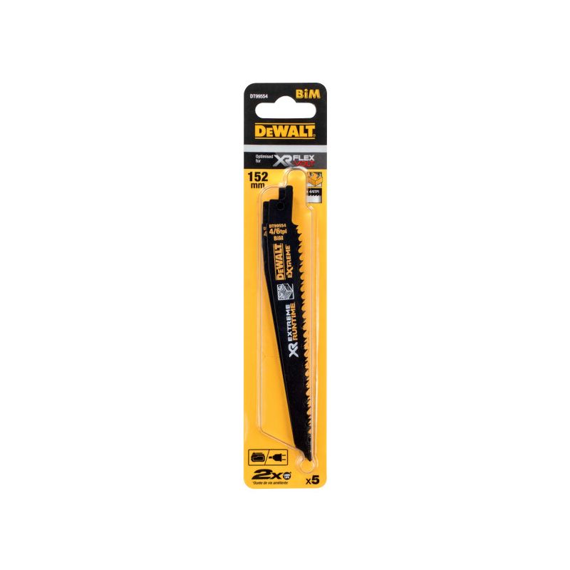 Dewalt DT99554 Λάμες Σέγας XR Extreme Runtime Ξύλου 152mm 5ΤΜΧ