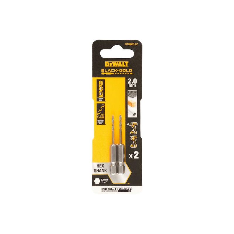 Dewalt DT20602 Τρυπάνι Εξάγωνο Black & Gold 3,0mm