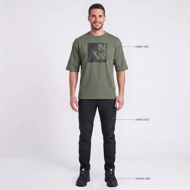 Alternative view of Nine Worths 1301-XXL Hardy Μπλούζα Κοντομάνικη Εργασίας Χακί NoXXL